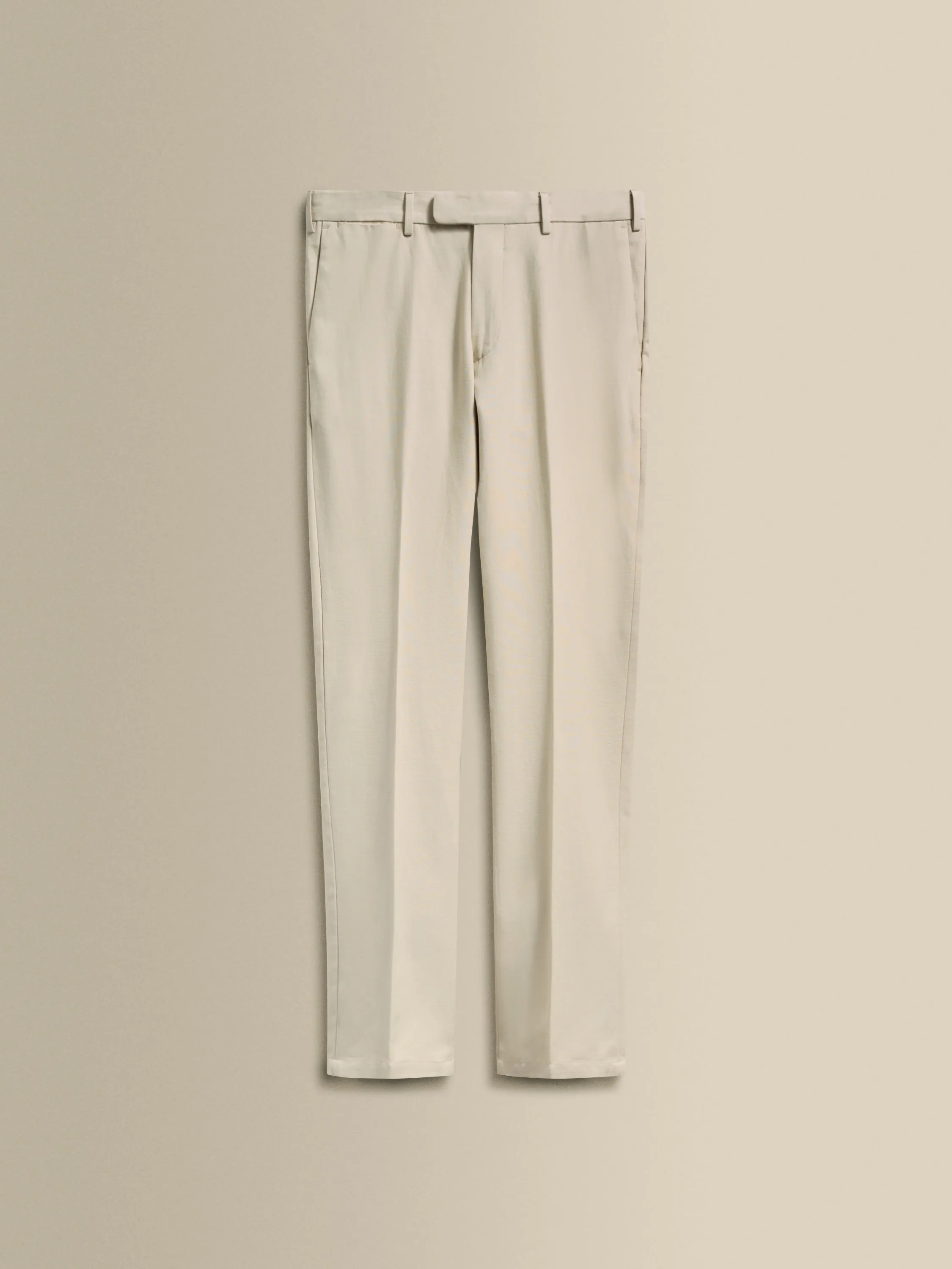 Cotton Easy Fit Flat Front Chinos