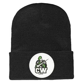 CWMS-1501 Yupoong Adult Cuffed Knit Beanie - Circle Patch