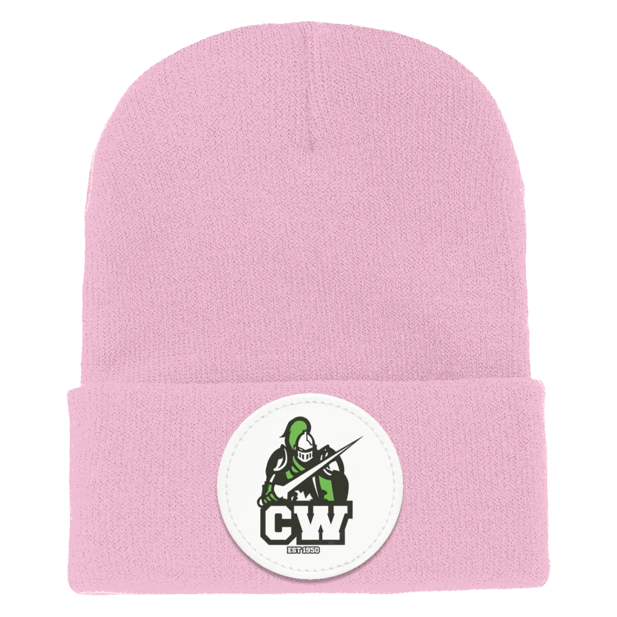 CWMS-1501 Yupoong Adult Cuffed Knit Beanie - Circle Patch