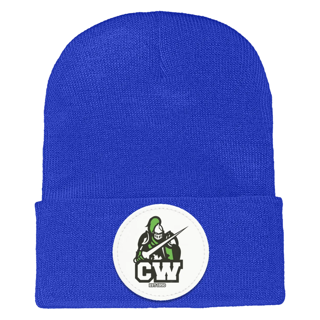 CWMS-1501 Yupoong Adult Cuffed Knit Beanie - Circle Patch