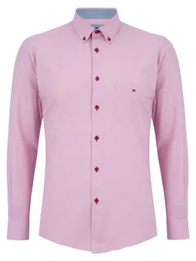 Daniel Grahame Plain Long Sleeve Casual Shirt - Pink