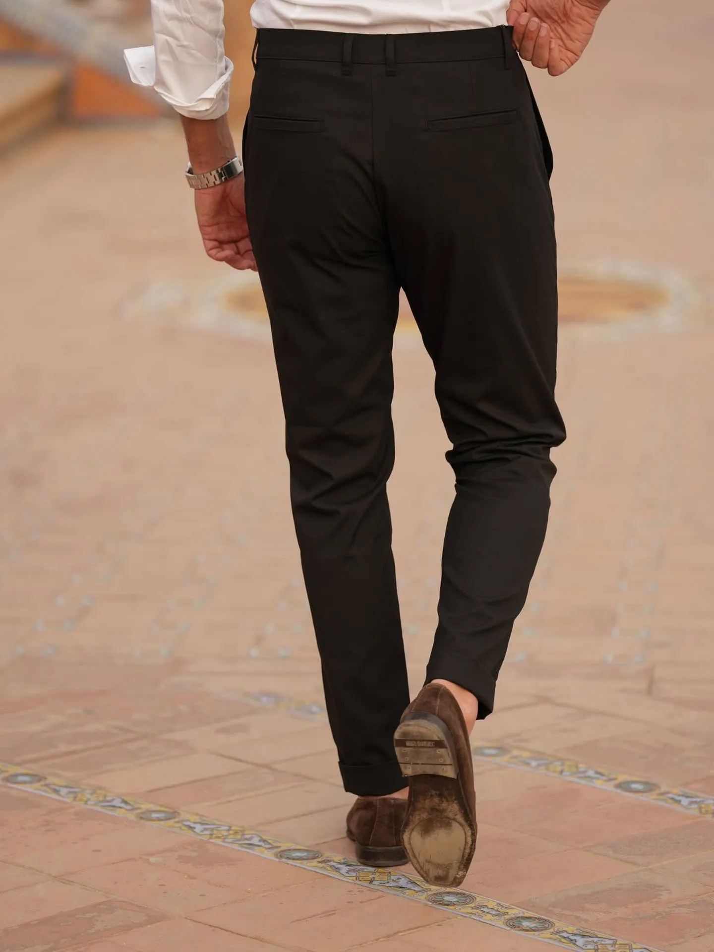 Donato Black Chino Pant