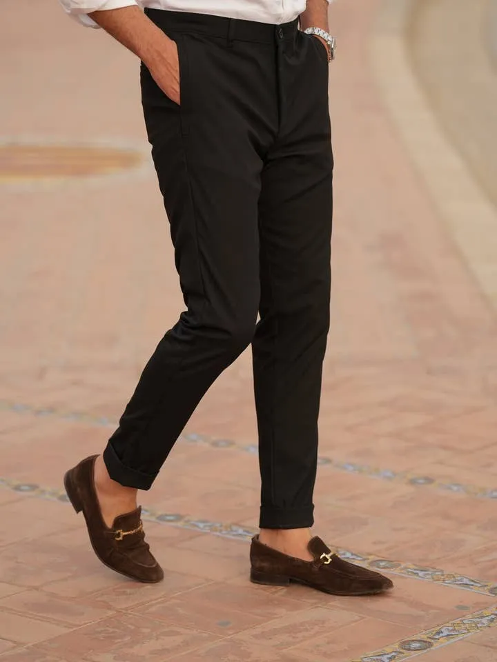 Donato Black Chino Pant