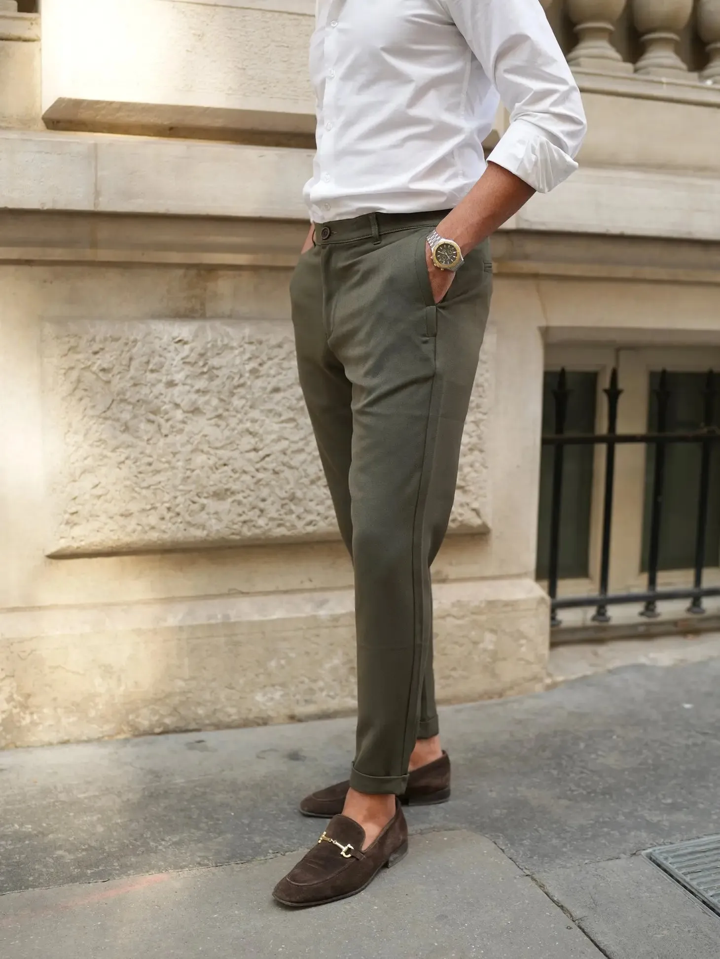 Donato Military Green Chino Pant