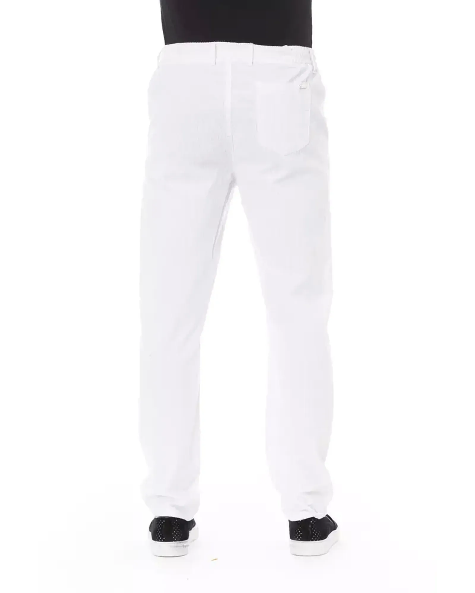 Drawstring Chino Trousers with Side and Back Pockets - W32 US