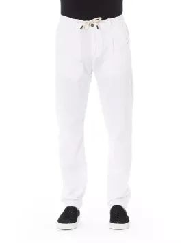 Drawstring Chino Trousers with Side and Back Pockets - W32 US
