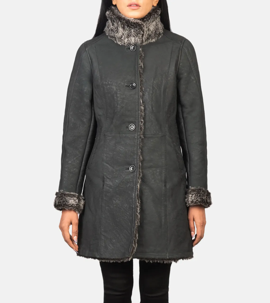 Exotique Furry Women's Leather Coat