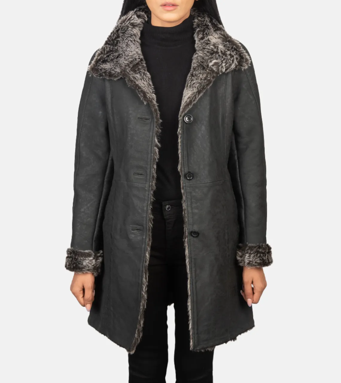 Exotique Furry Women's Leather Coat
