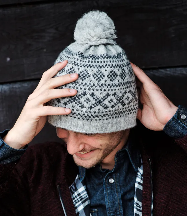 Fair Isle Baby Alpaca Hat (Color Options)