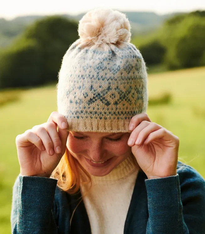 Fair Isle Baby Alpaca Hat (Color Options)