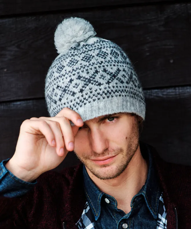 Fair Isle Baby Alpaca Hat (Color Options)