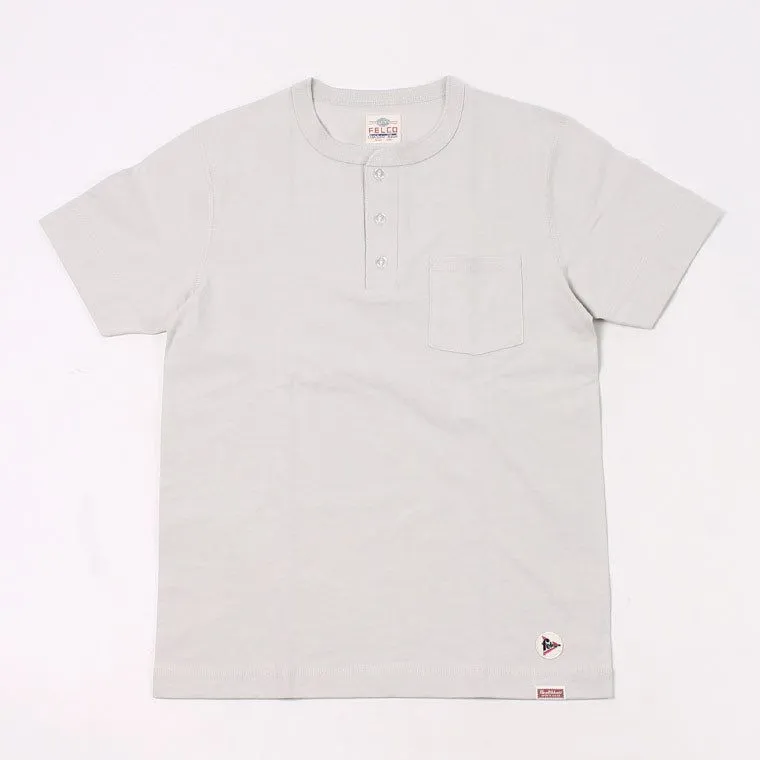 FELCO × HEALTHKNIT S/S HENLEY NECK POCKET-T U.S.COTTON OPEN END JERSEY - 5 Colors - FELC-312