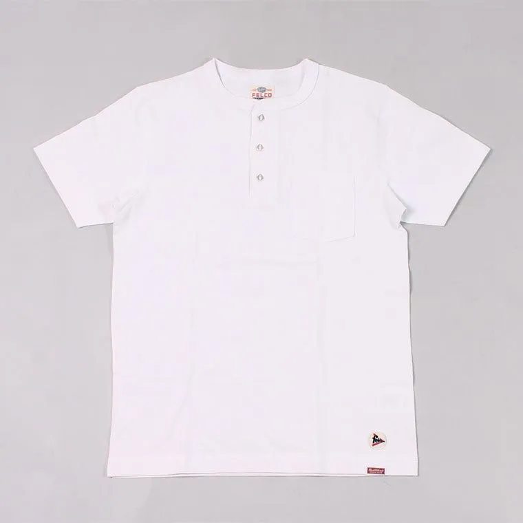 FELCO × HEALTHKNIT S/S HENLEY NECK POCKET-T U.S.COTTON OPEN END JERSEY - 5 Colors - FELC-312