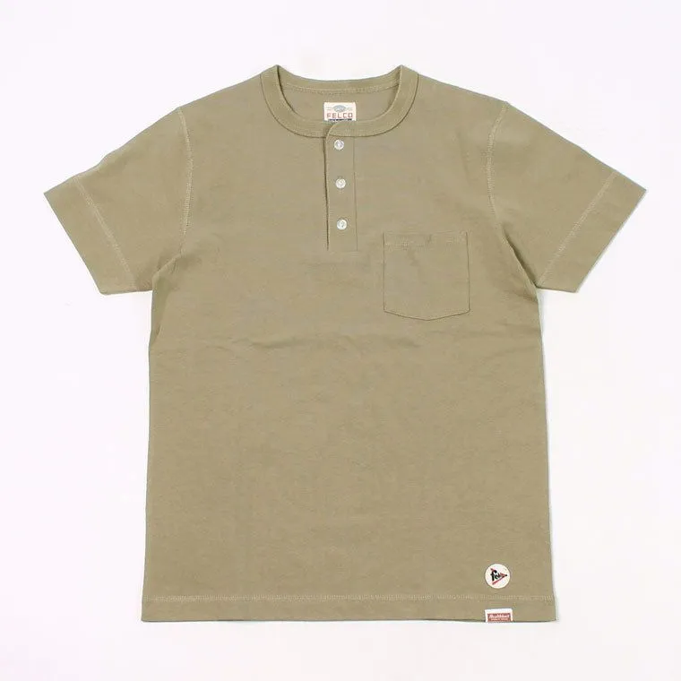 FELCO × HEALTHKNIT S/S HENLEY NECK POCKET-T U.S.COTTON OPEN END JERSEY - 5 Colors - FELC-312
