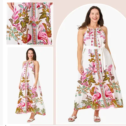 Flamingo Maxi Dress
