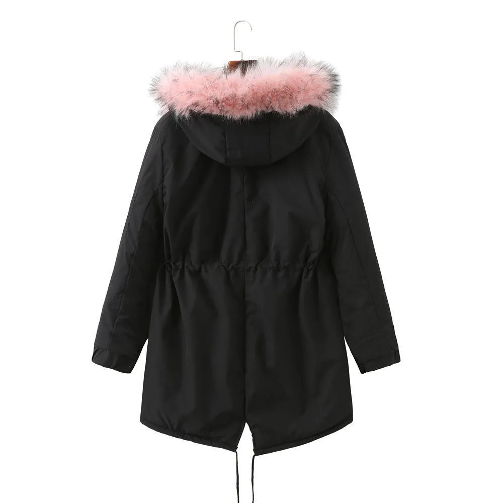 Fleece-Lined Thickened -Size Cotton-Padded Coat