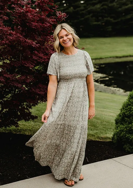Flutter Sleeve Maxi Dress