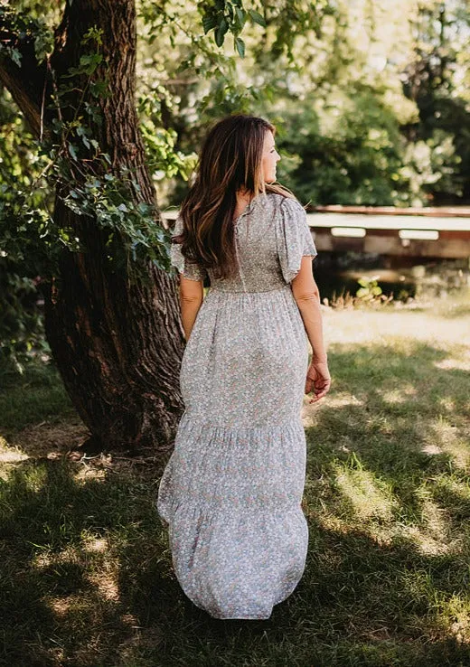 Flutter Sleeve Maxi Dress