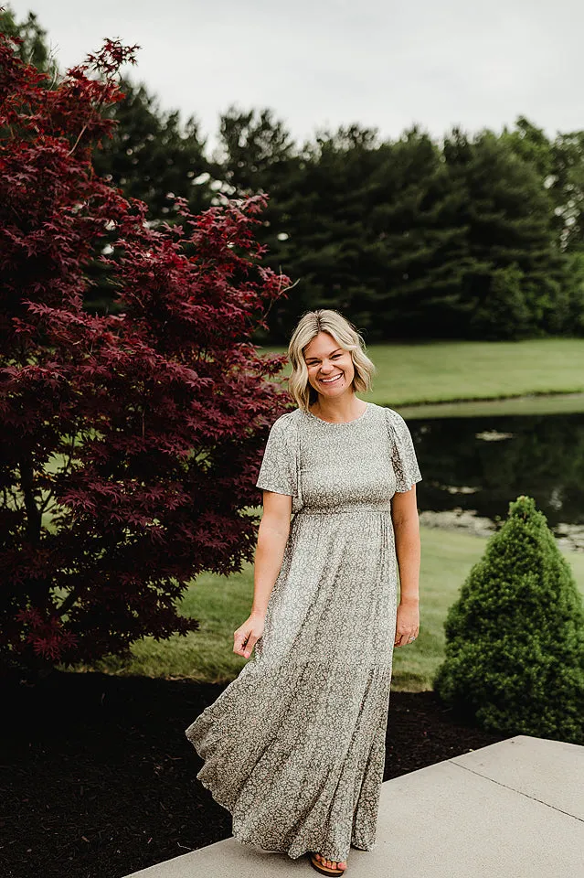Flutter Sleeve Maxi Dress