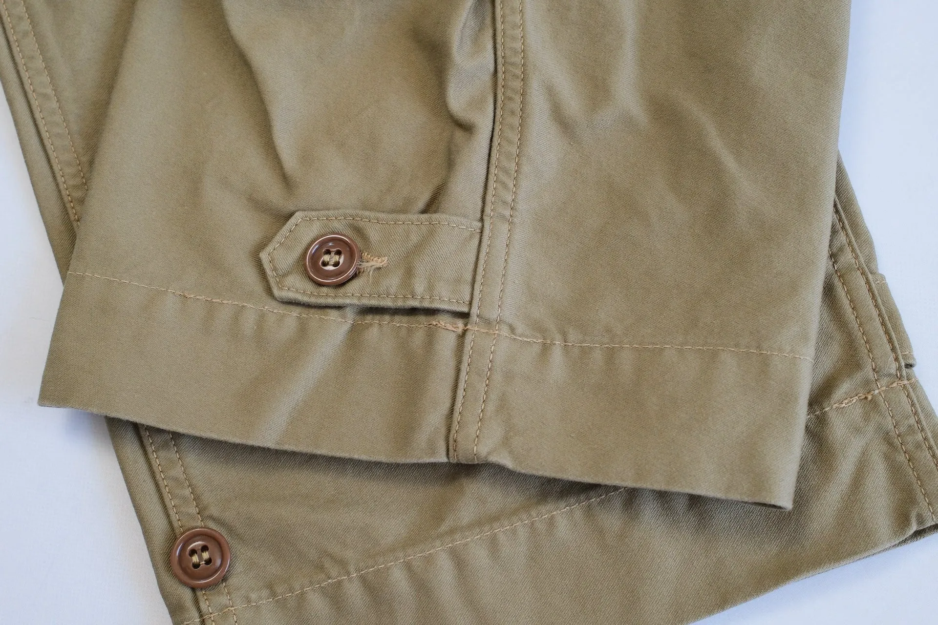 Freewheelers "M-1943" Military Back Satin Trousers (Dark Tan)