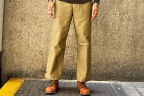 Freewheelers "M-1943" Military Back Satin Trousers (Dark Tan)