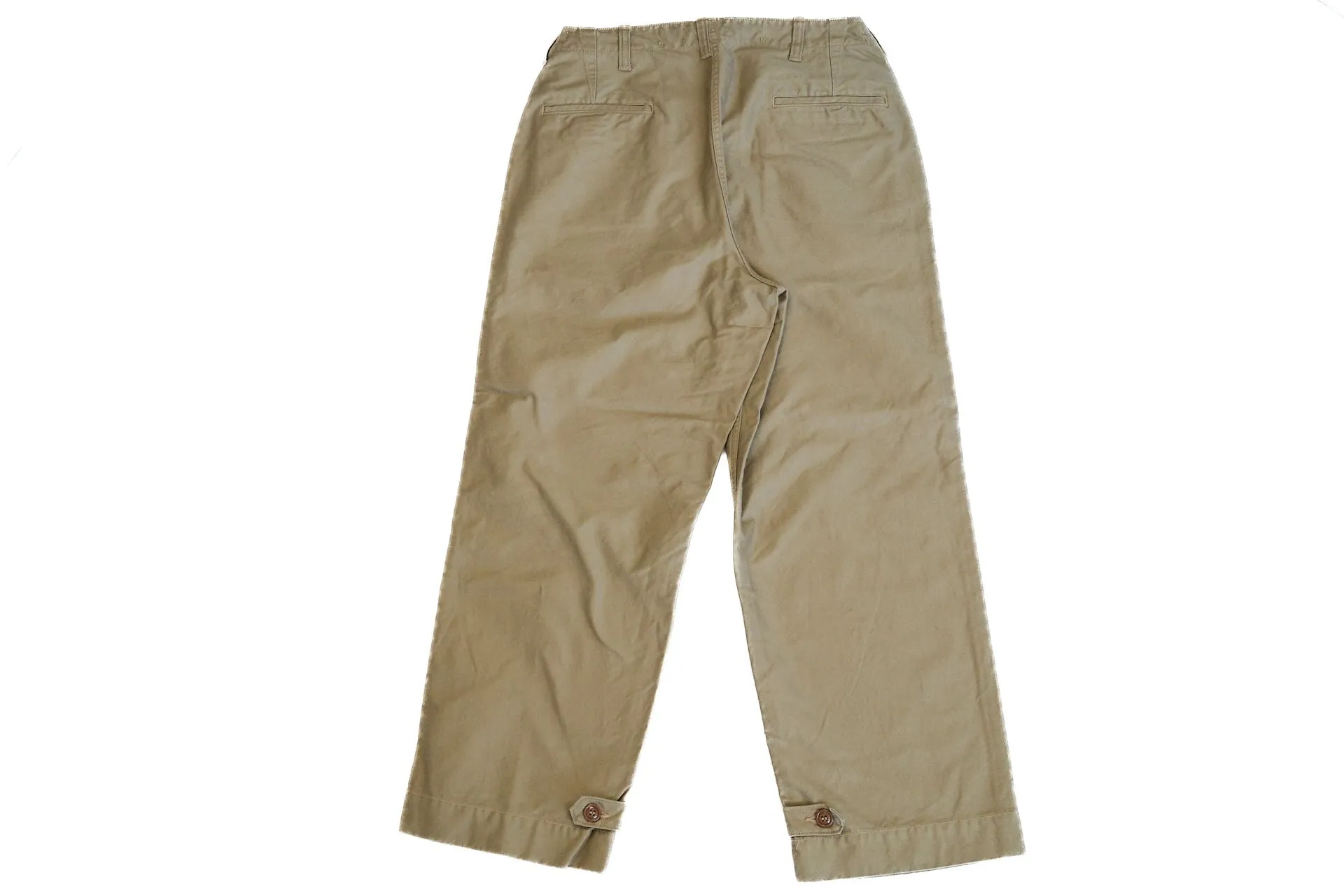 Freewheelers "M-1943" Military Back Satin Trousers (Dark Tan)