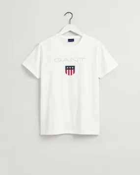 Gant Apparel Mens SHIELD SS T-SHIRT 110/WHITE