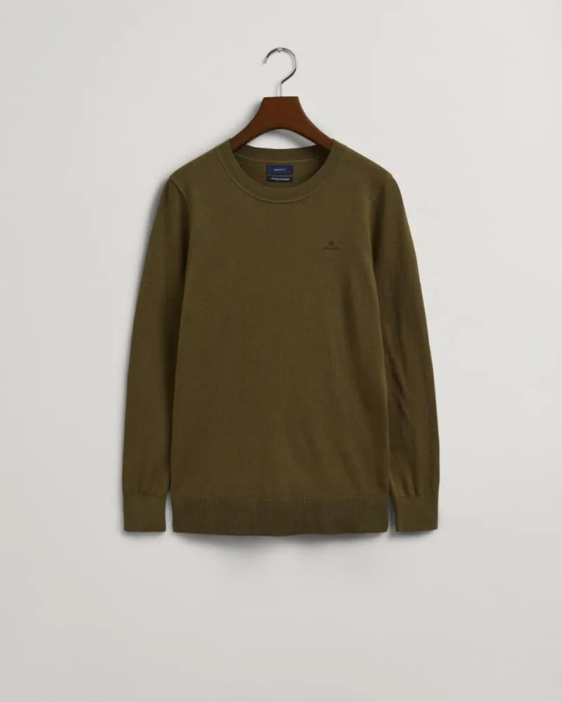 Gant Apparel Womens COTTON CASHMERE C-NECK 369/HUNTER GREEN