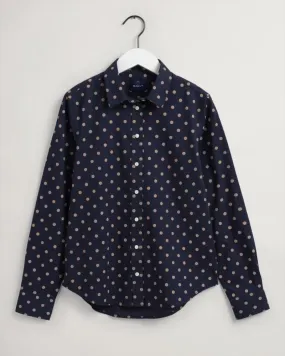 Gant Apparel Womens REG DOT SHIRT 433/EVENING BLUE