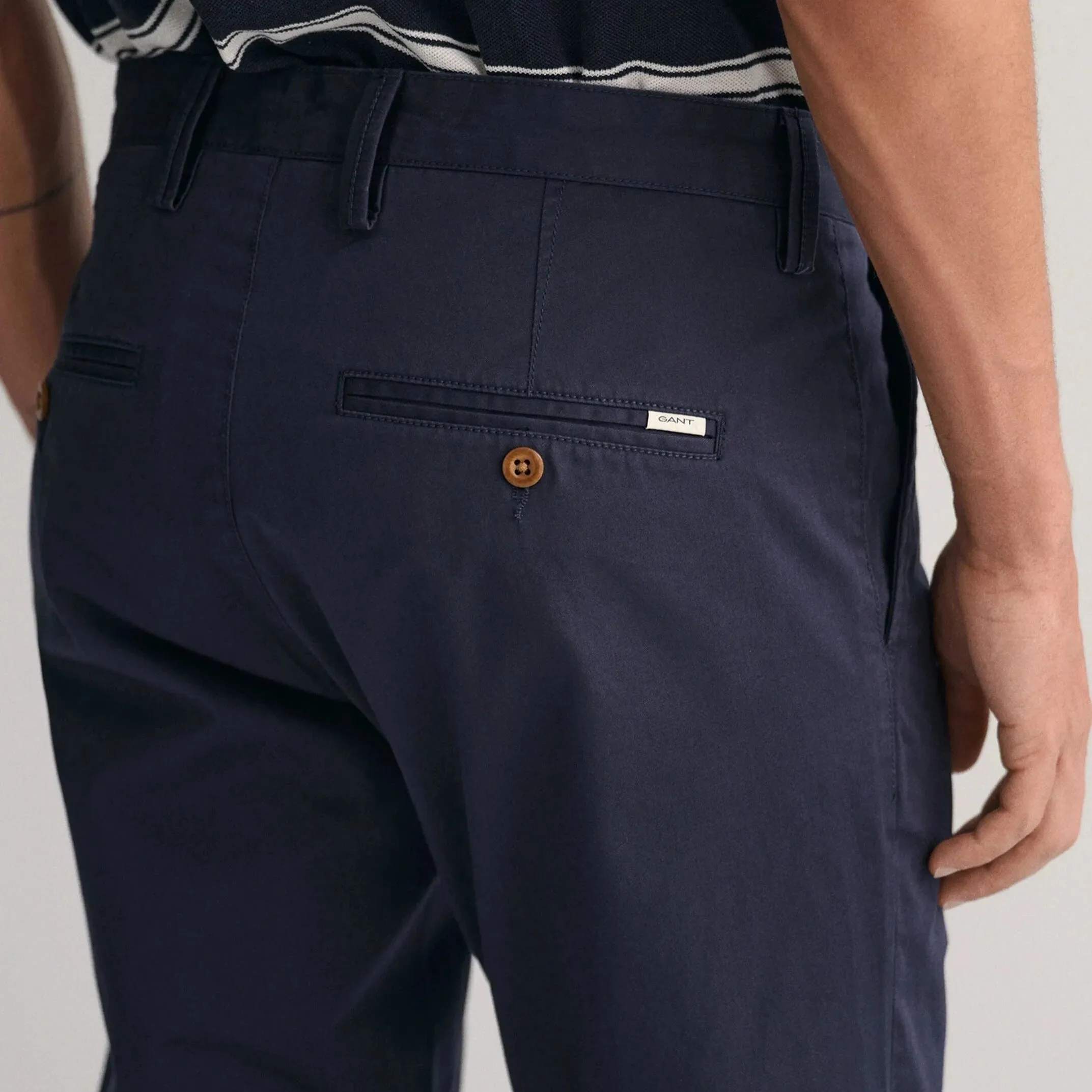 Gant Slim Fit Twill Chinos in Navy