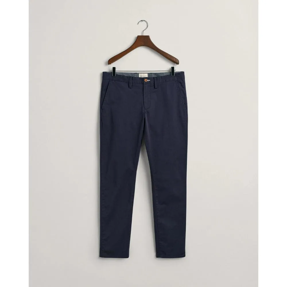 Gant Slim Fit Twill Chinos in Navy