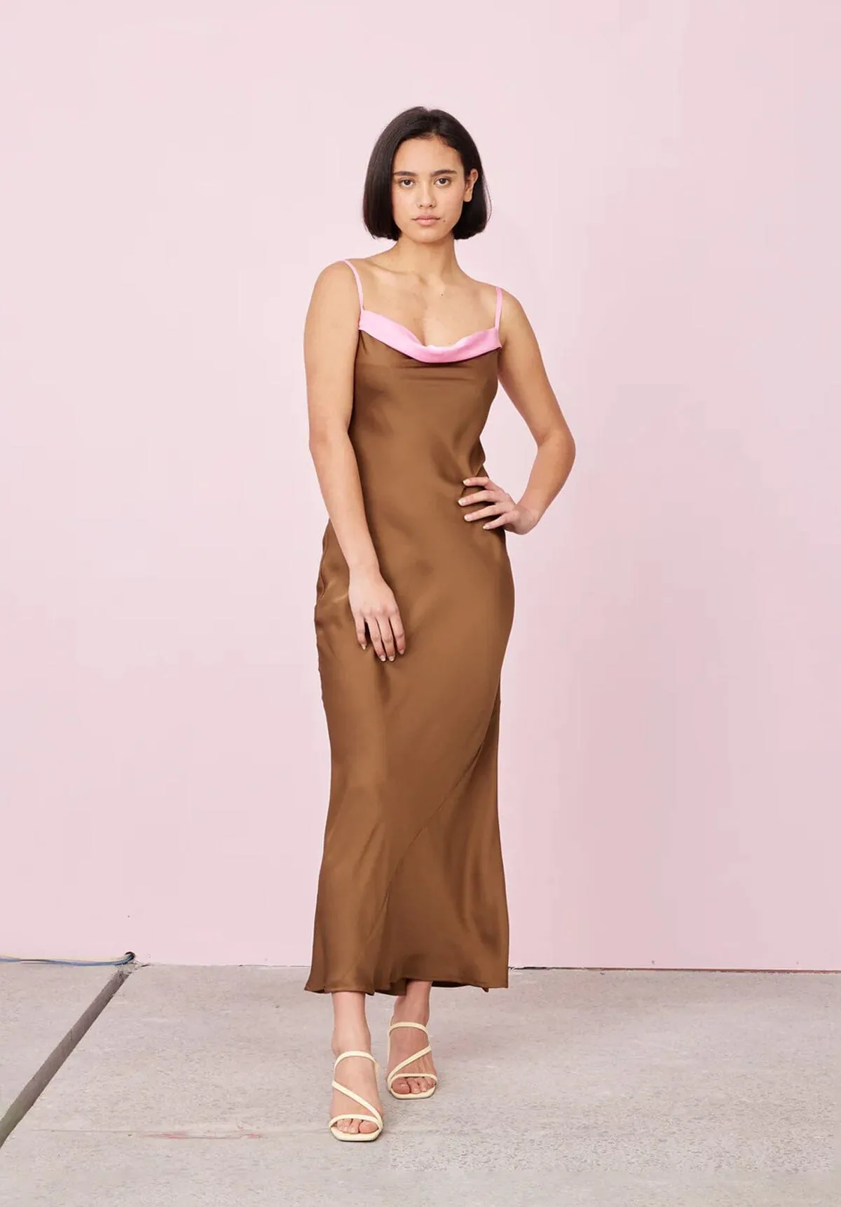 Gemini Satin Slip Dress