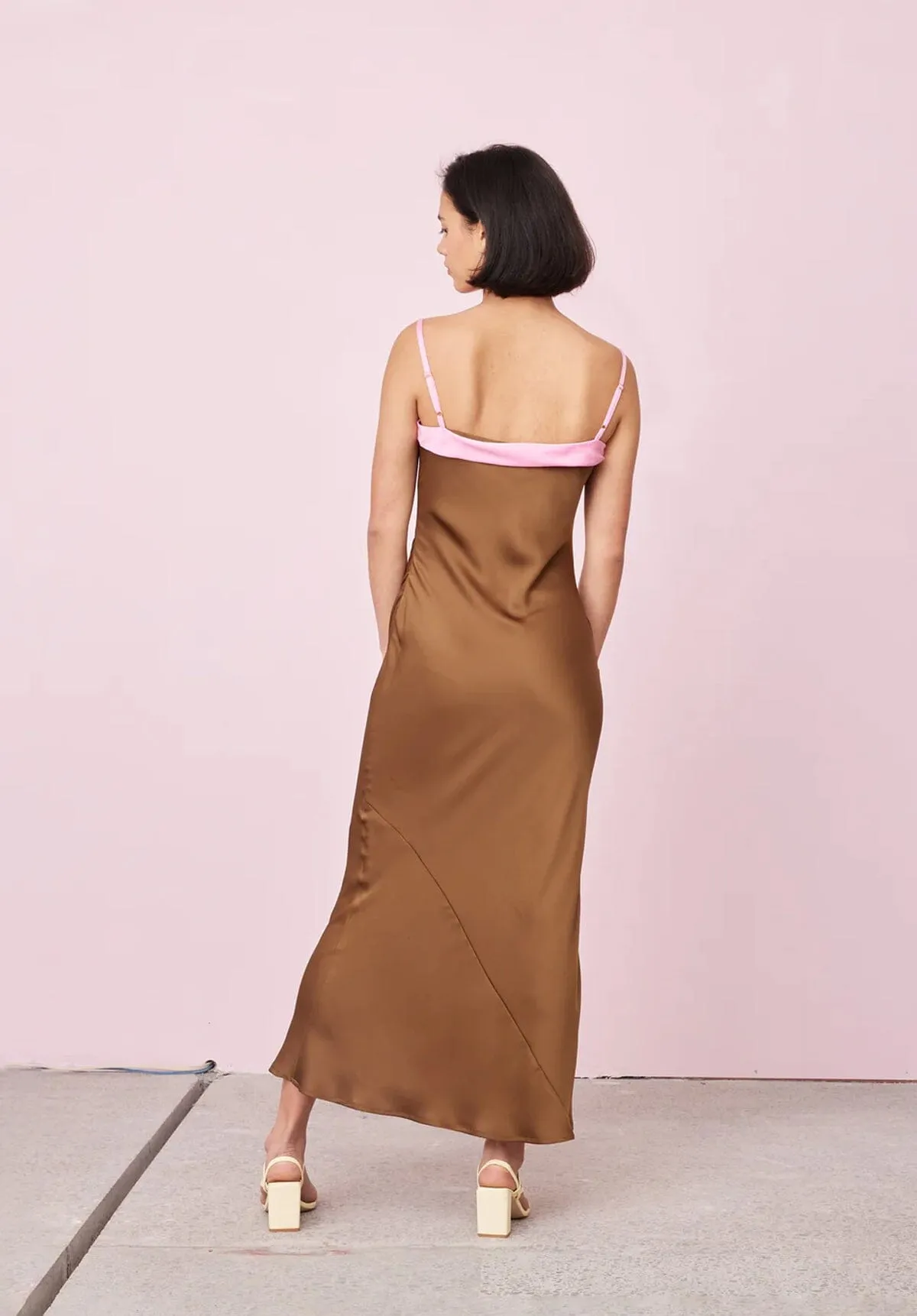 Gemini Satin Slip Dress