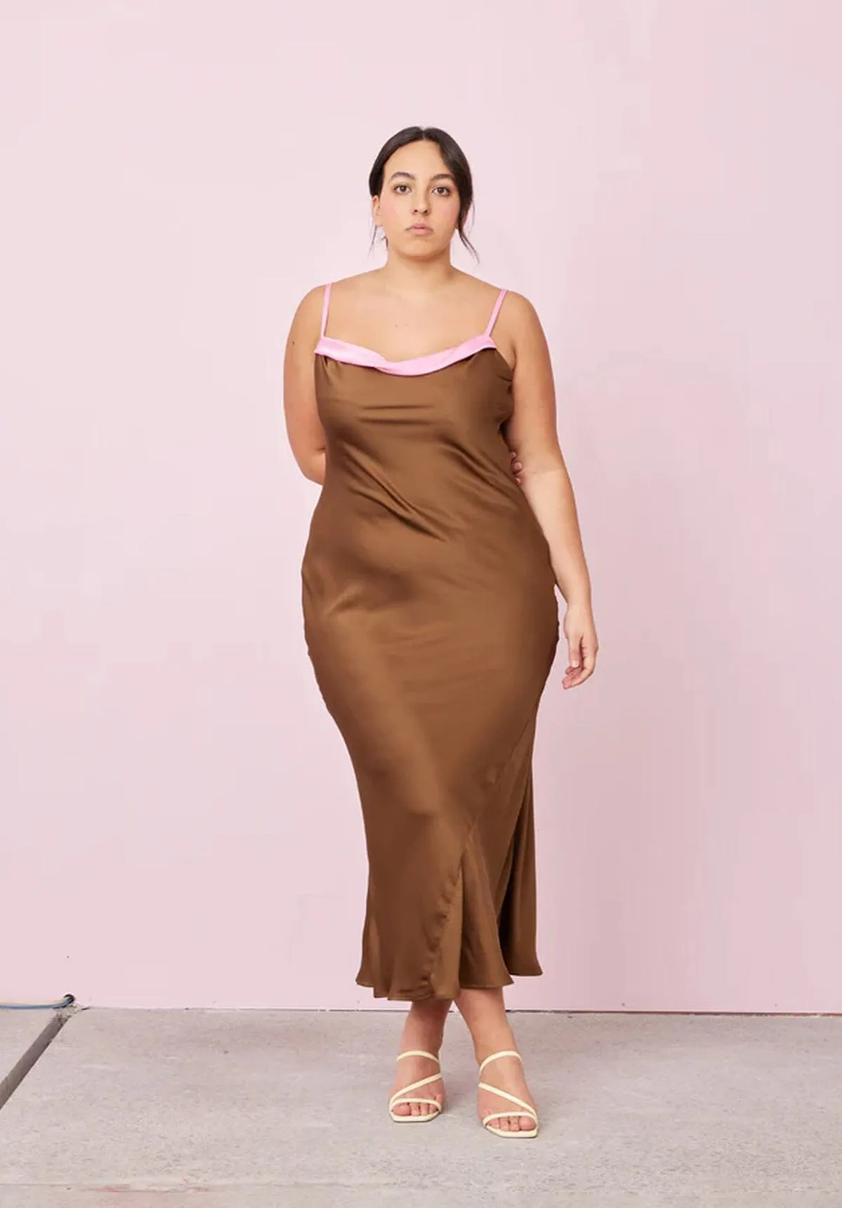 Gemini Satin Slip Dress