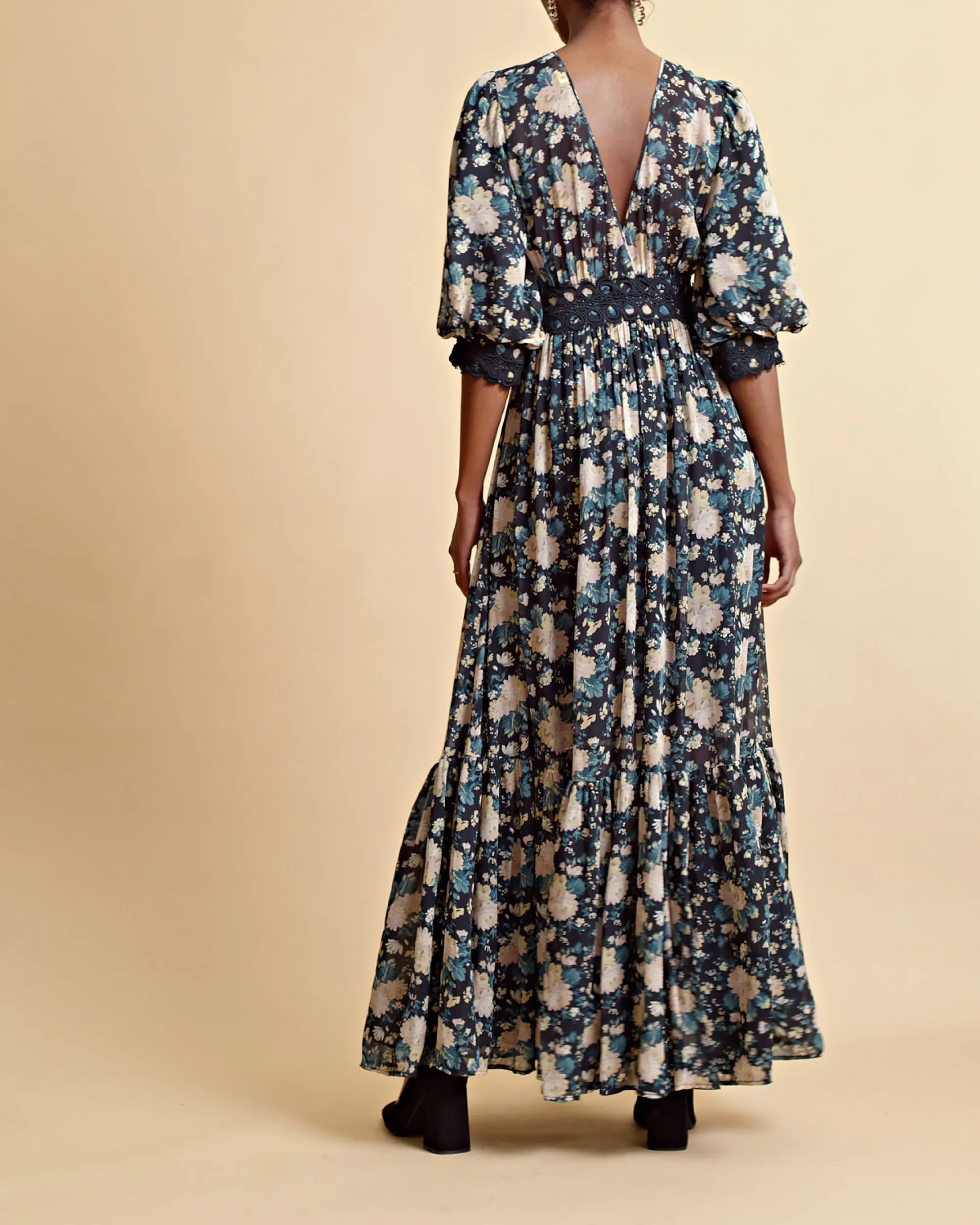 Georgette Maxi Dress - Midnight