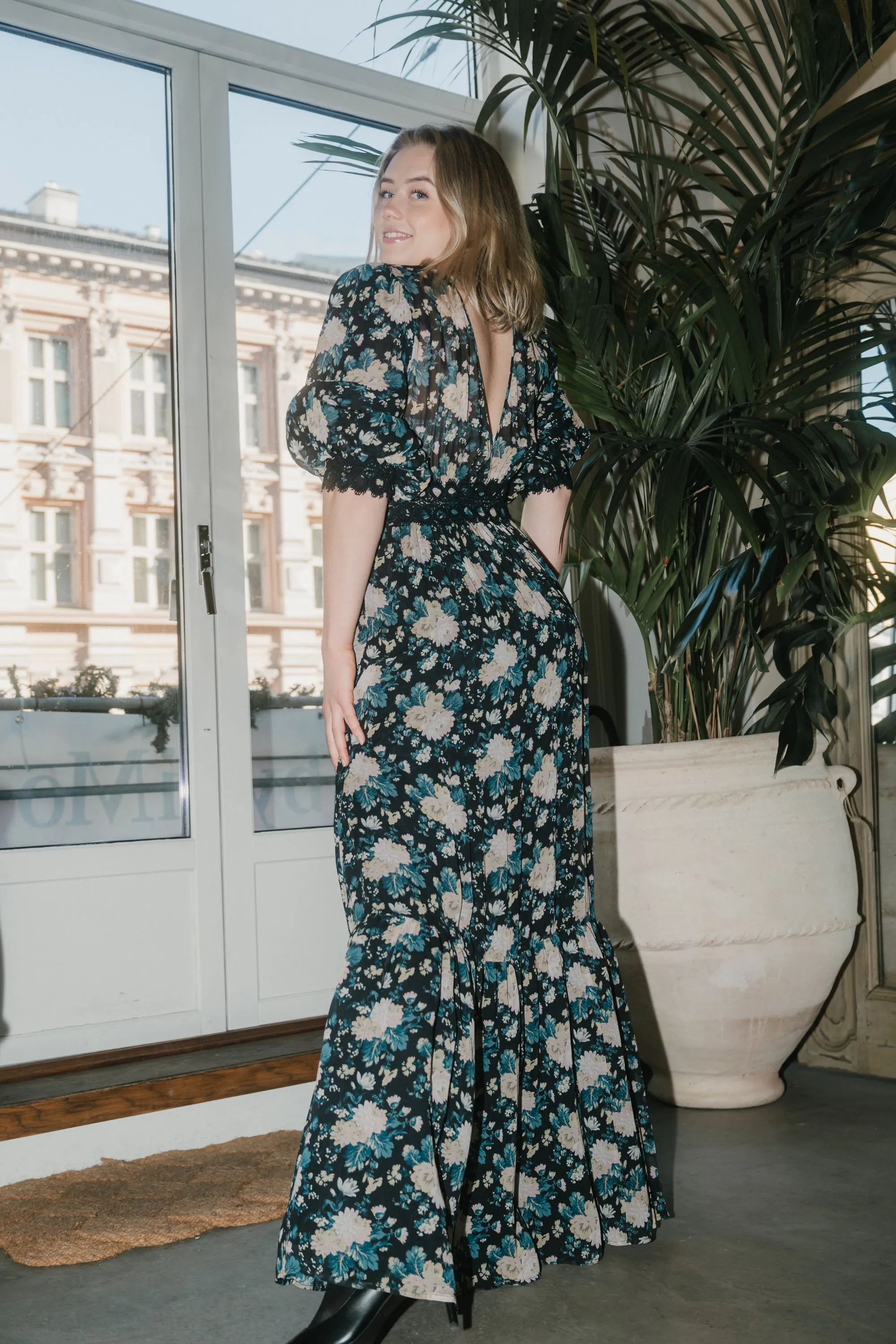 Georgette Maxi Dress - Midnight