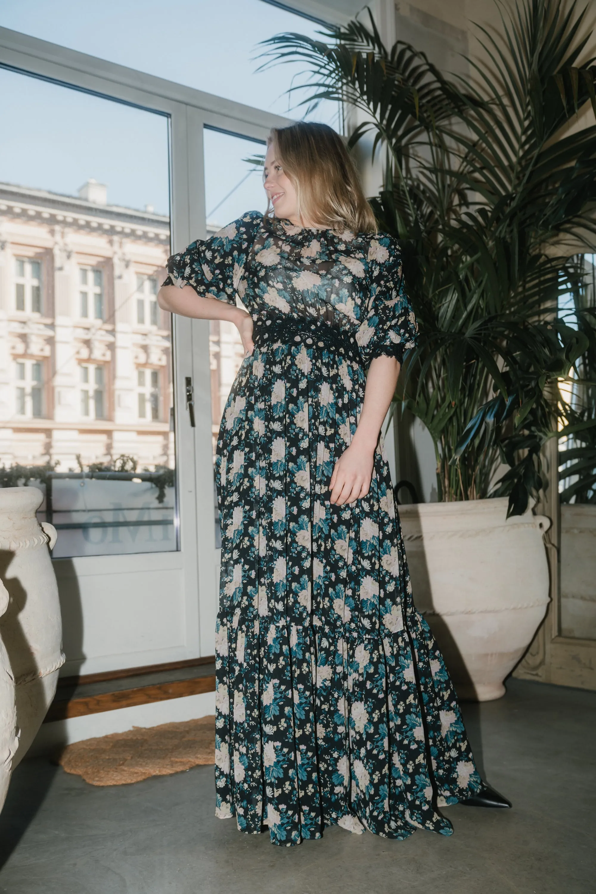 Georgette Maxi Dress - Midnight