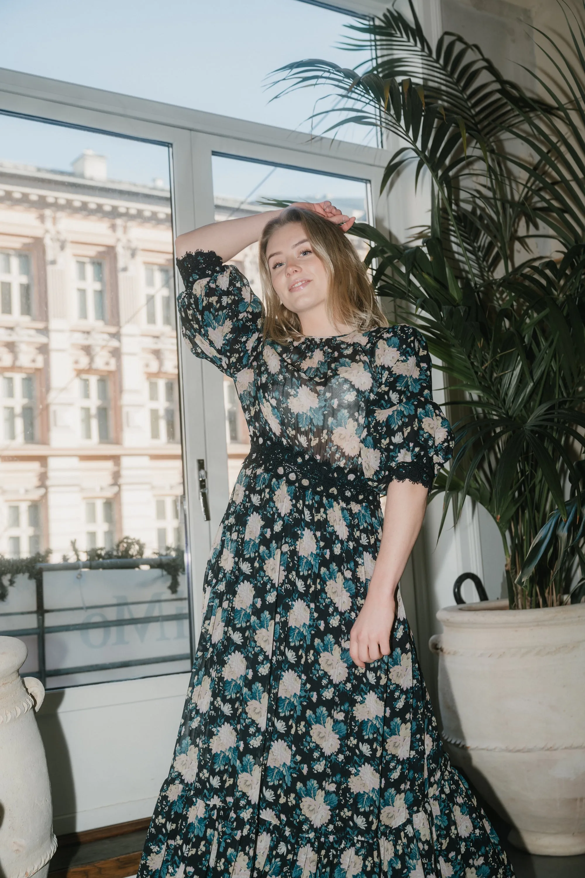 Georgette Maxi Dress - Midnight