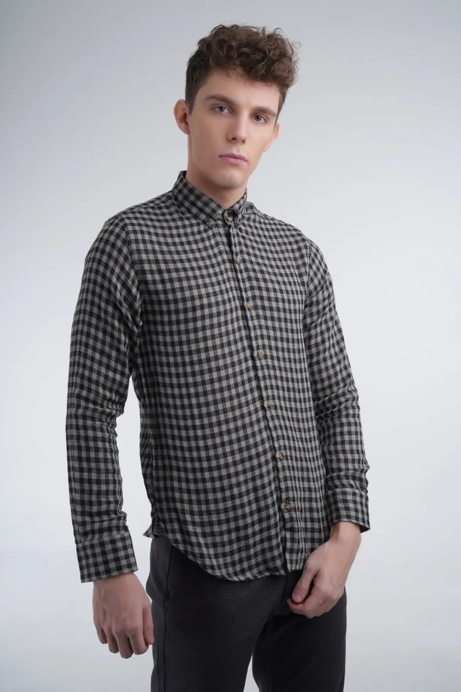 Green Pincheck Shirt