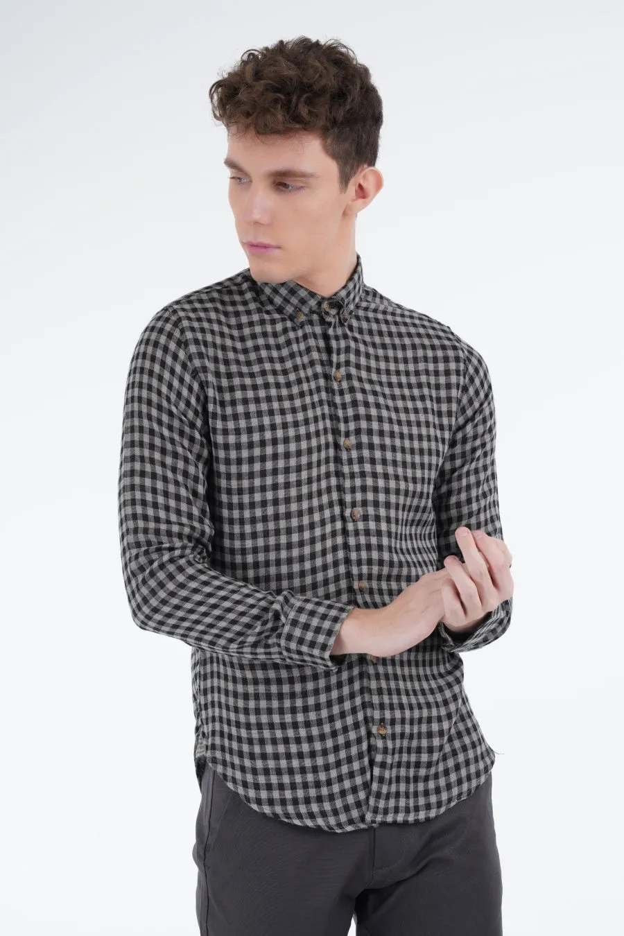 Green Pincheck Shirt