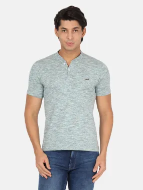 Green Solid Slim Fit T-Shirt