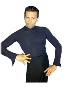GS09 Black Turtle Neck Latin Shirt