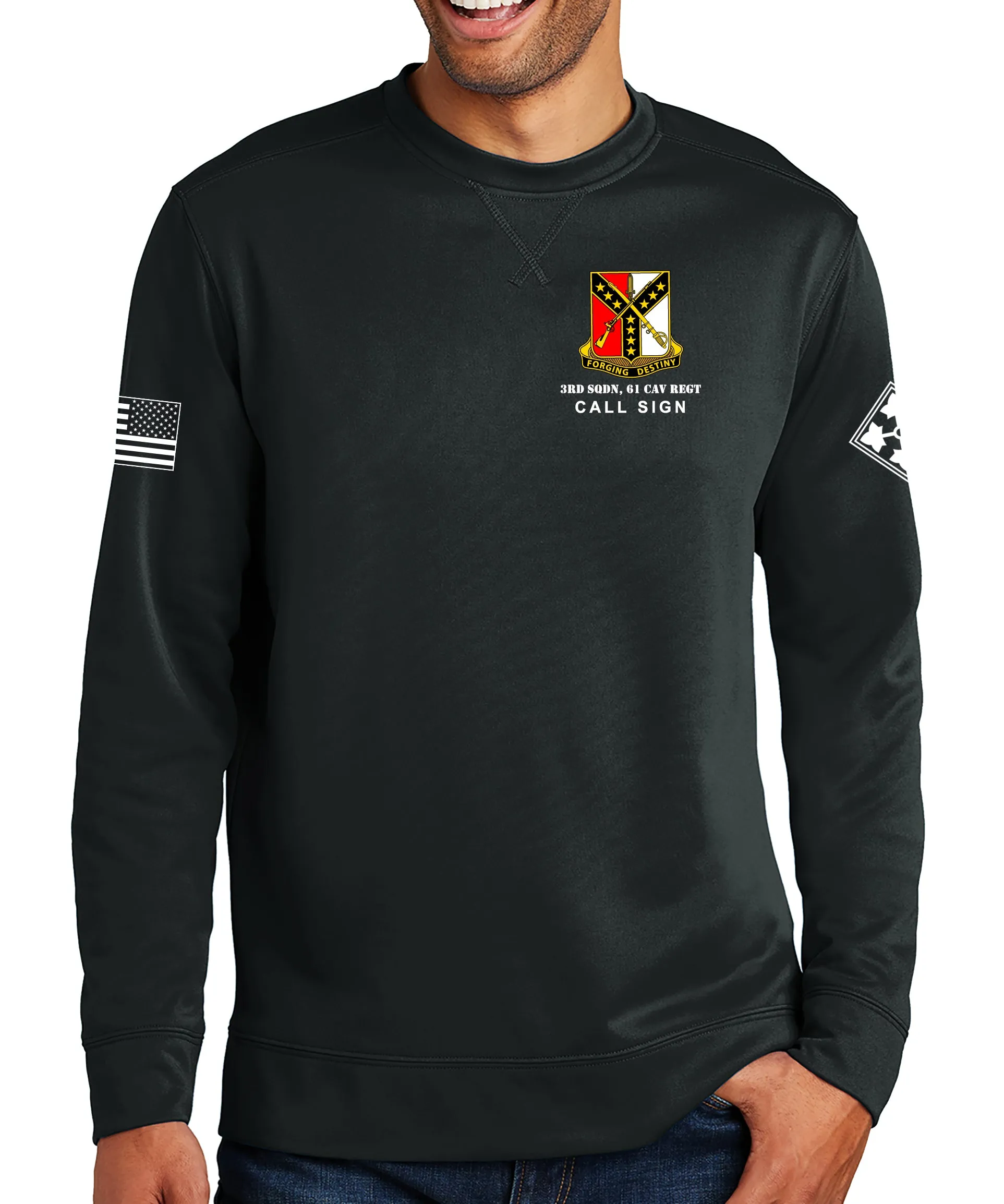 HHT Polyester Crewneck Unisex Sweatshirt. This shirt IS approved for PT.