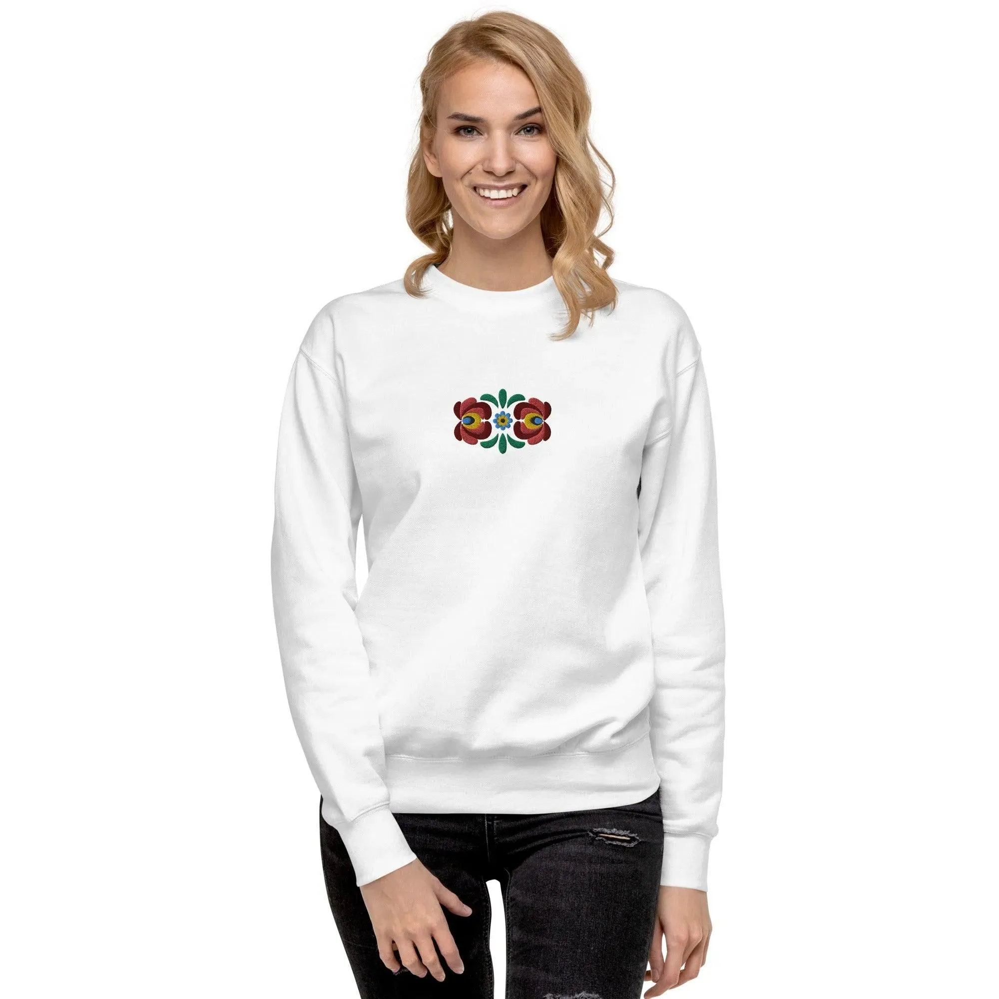 Hungarian Matyó Embroidered Sweatshirt