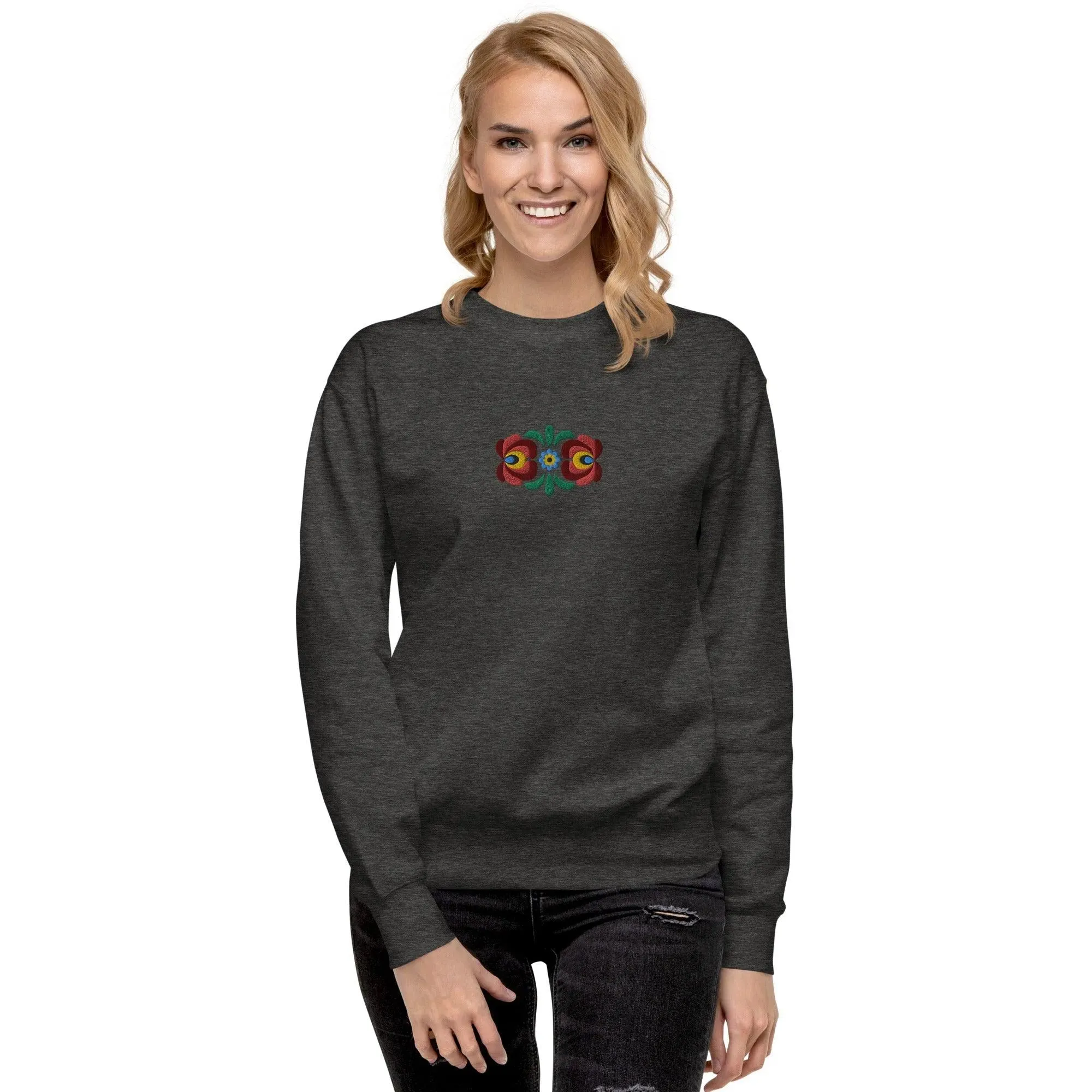 Hungarian Matyó Embroidered Sweatshirt