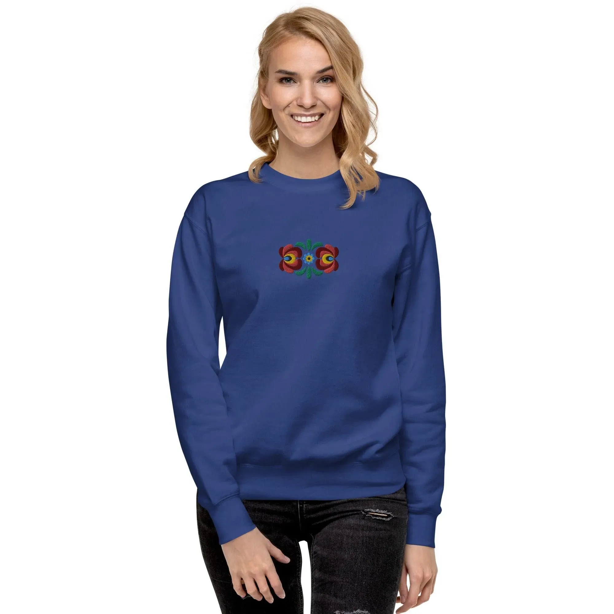 Hungarian Matyó Embroidered Sweatshirt