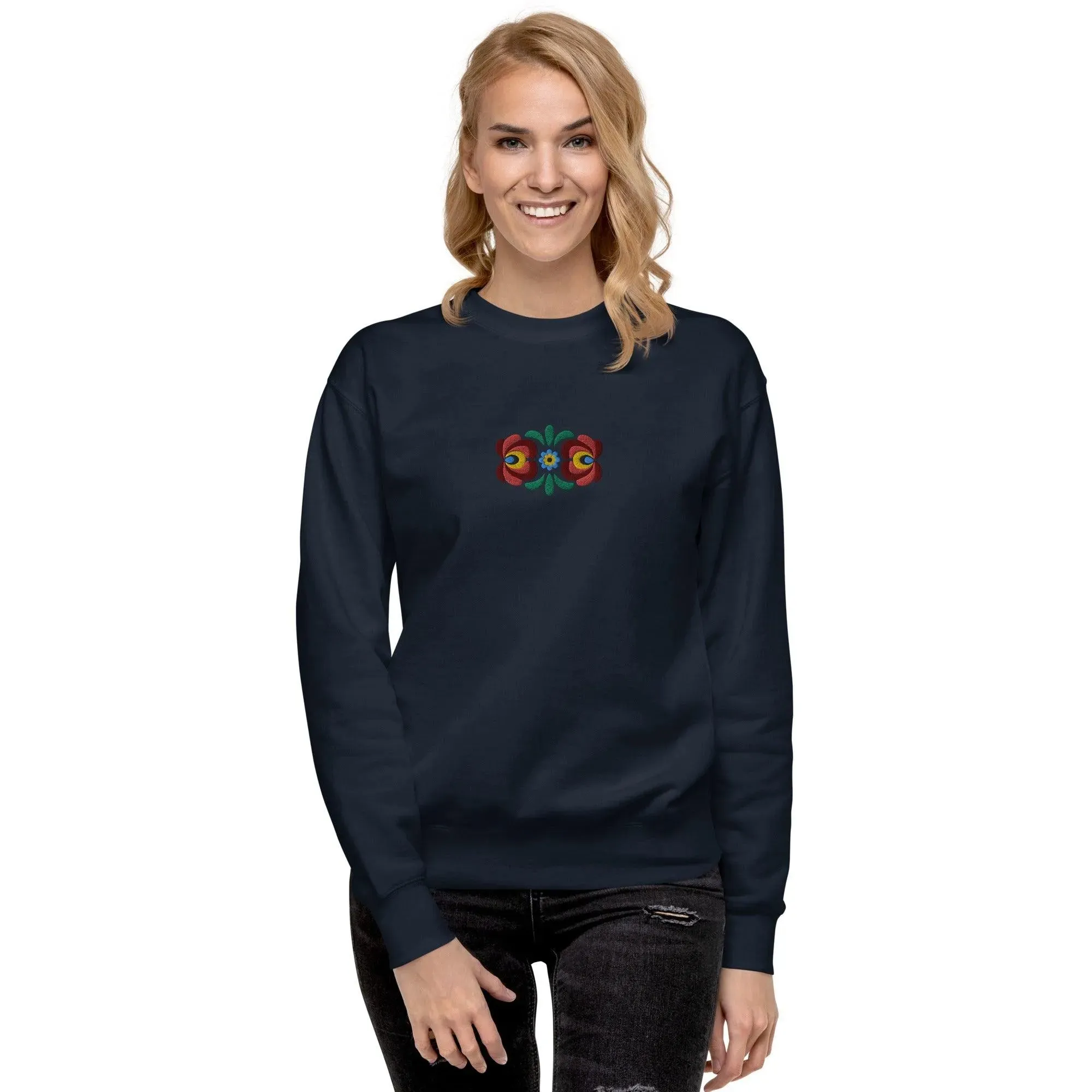 Hungarian Matyó Embroidered Sweatshirt