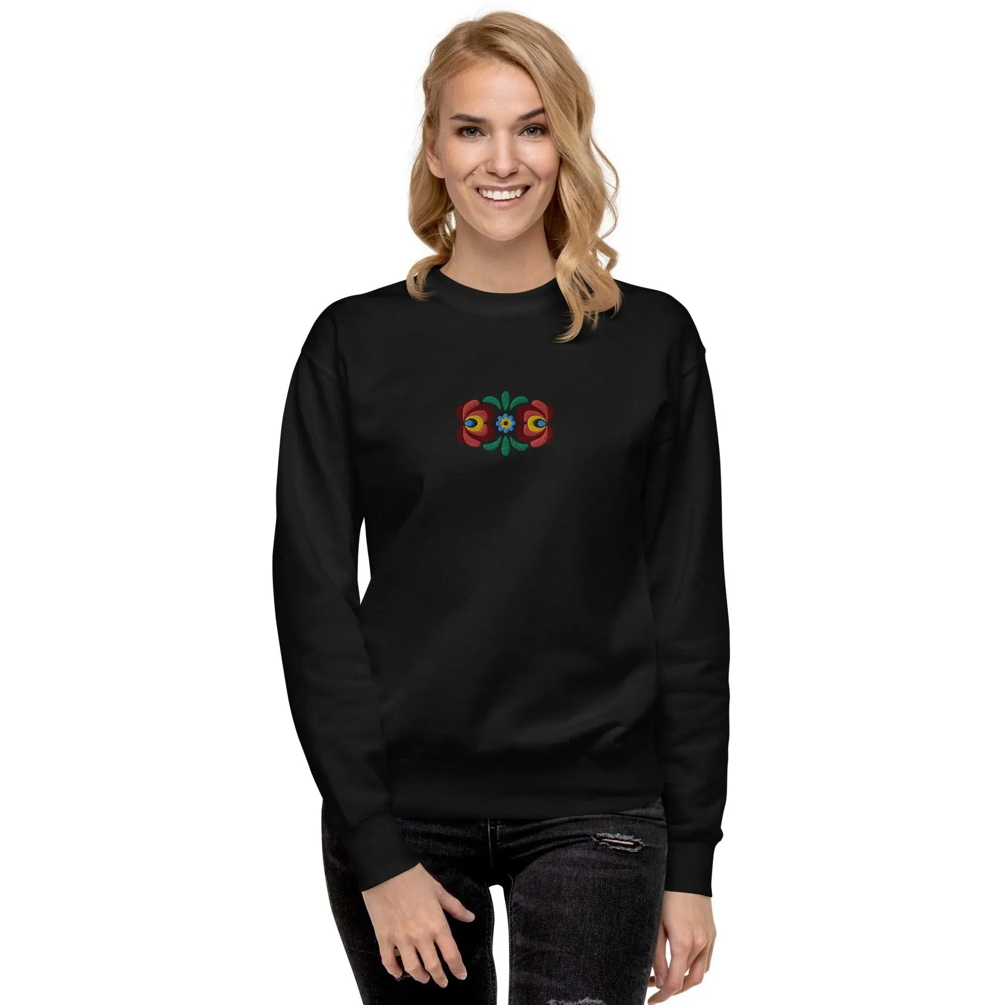 Hungarian Matyó Embroidered Sweatshirt