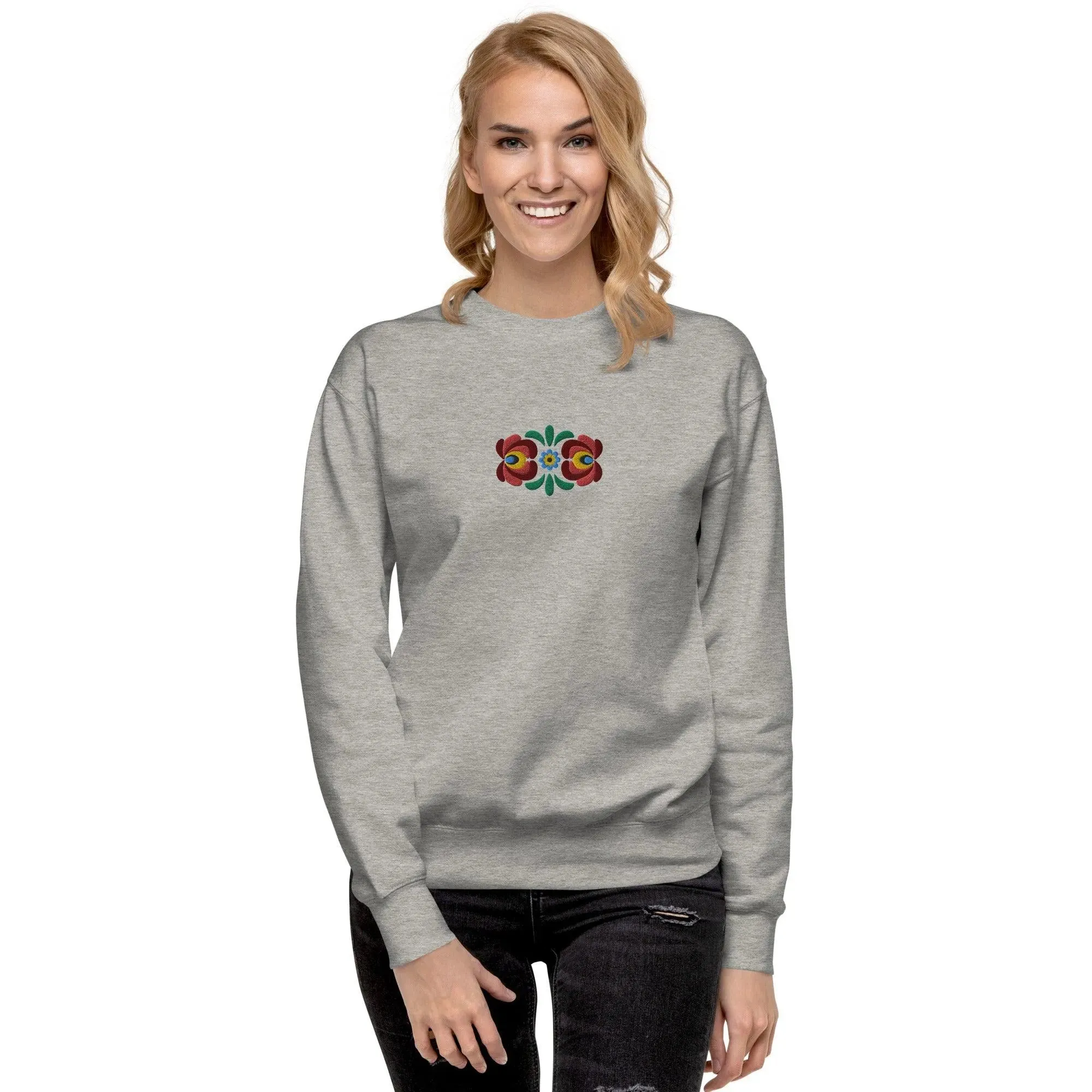 Hungarian Matyó Embroidered Sweatshirt