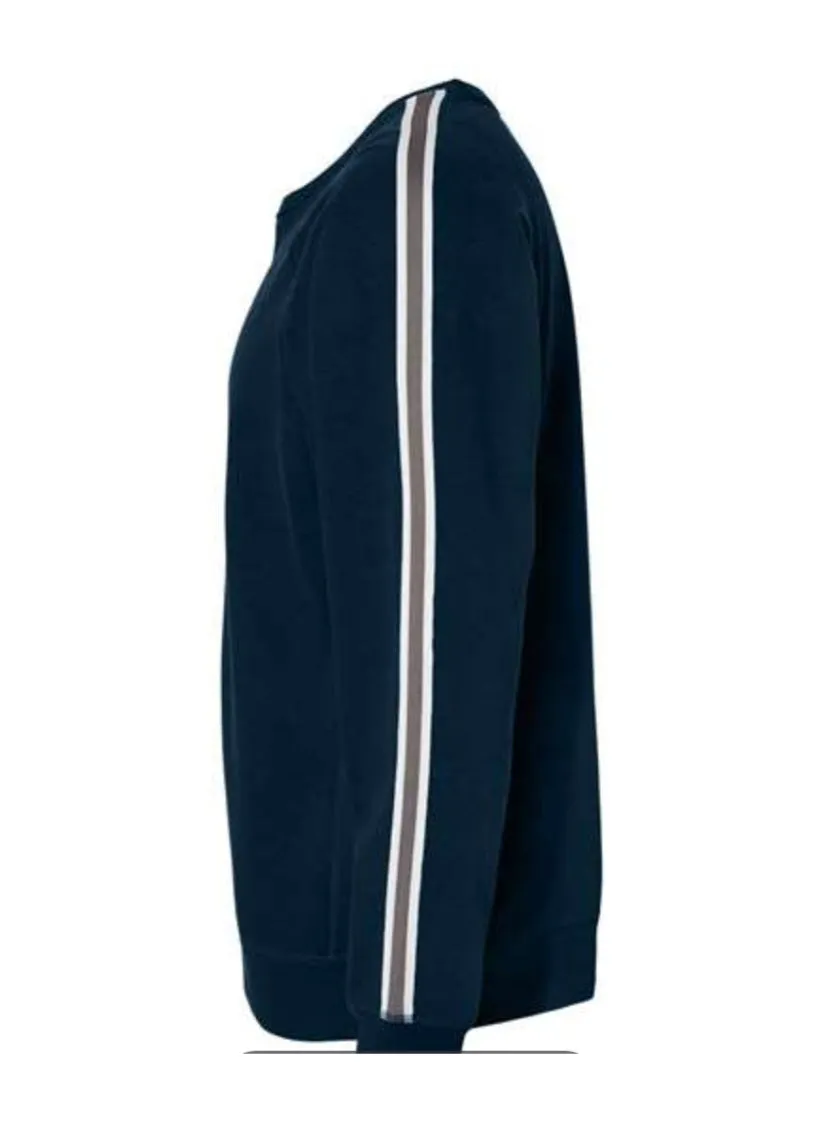 J America Rival Fleece Crewneck Sweatshirt in Navy